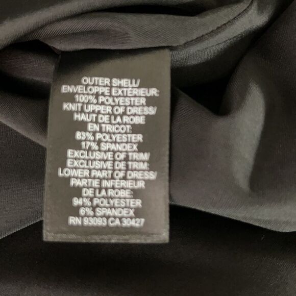 BLACK Sequin Dress with Chiffon overlay top - Picture 11 of 12